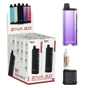 10CT DISPLAY - Yocan Ziva Pro 2.0 Auto-Draw 510 Battery - 650mAh / Assorted Colors