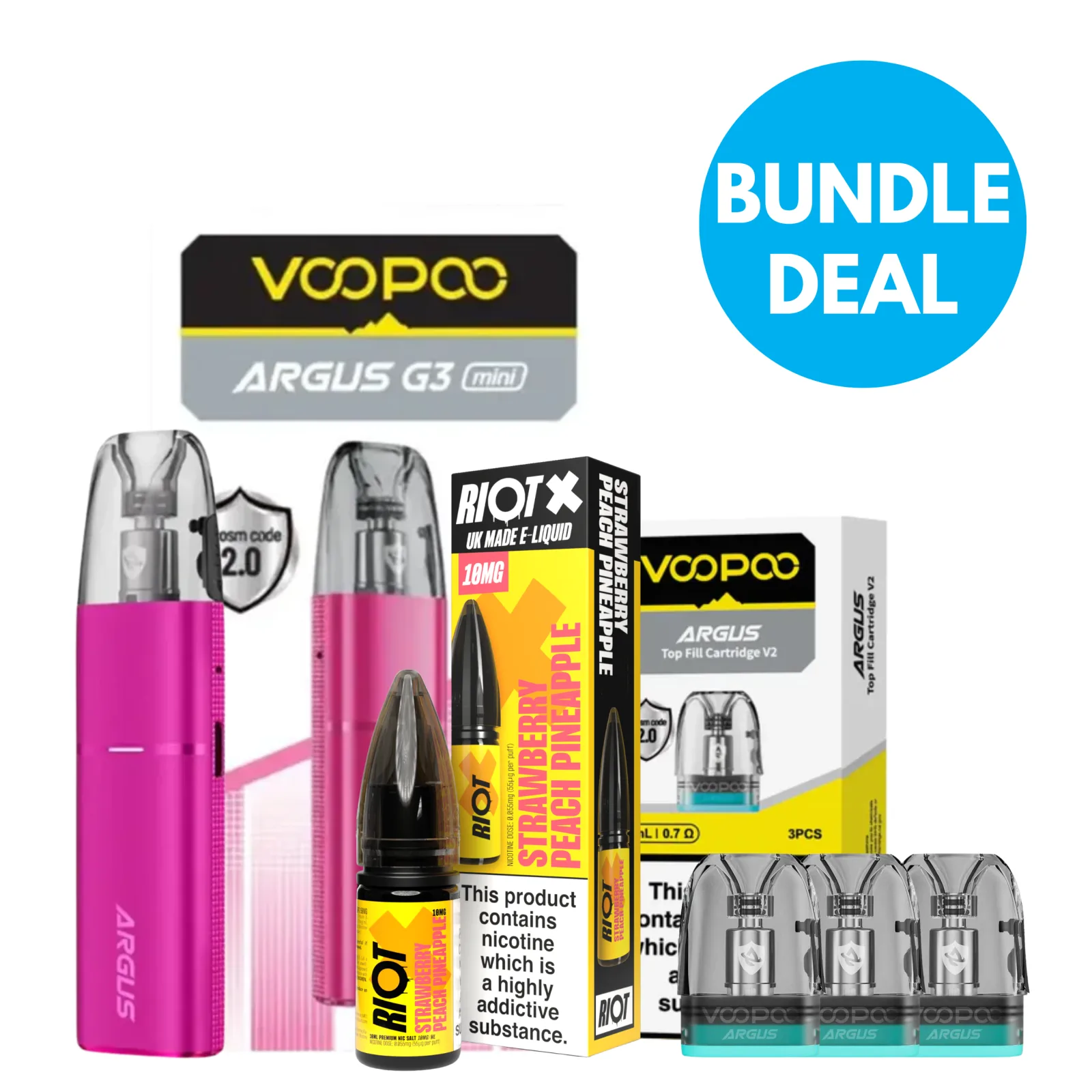 10mg (1%) Voopoo Argus G3 Mini Pod Kit Bundle