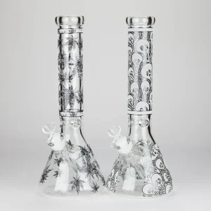 14″ Glow-in-the-Dark Glass Beaker Bong - Ghost