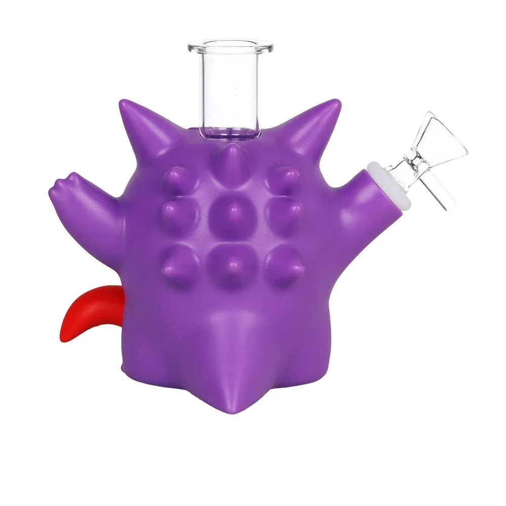 2CT BUNDLE - Symbiote Pocket Monster Vinyl Water Pipe - 5.8" /14mm F / Assorted Colors - Image 2