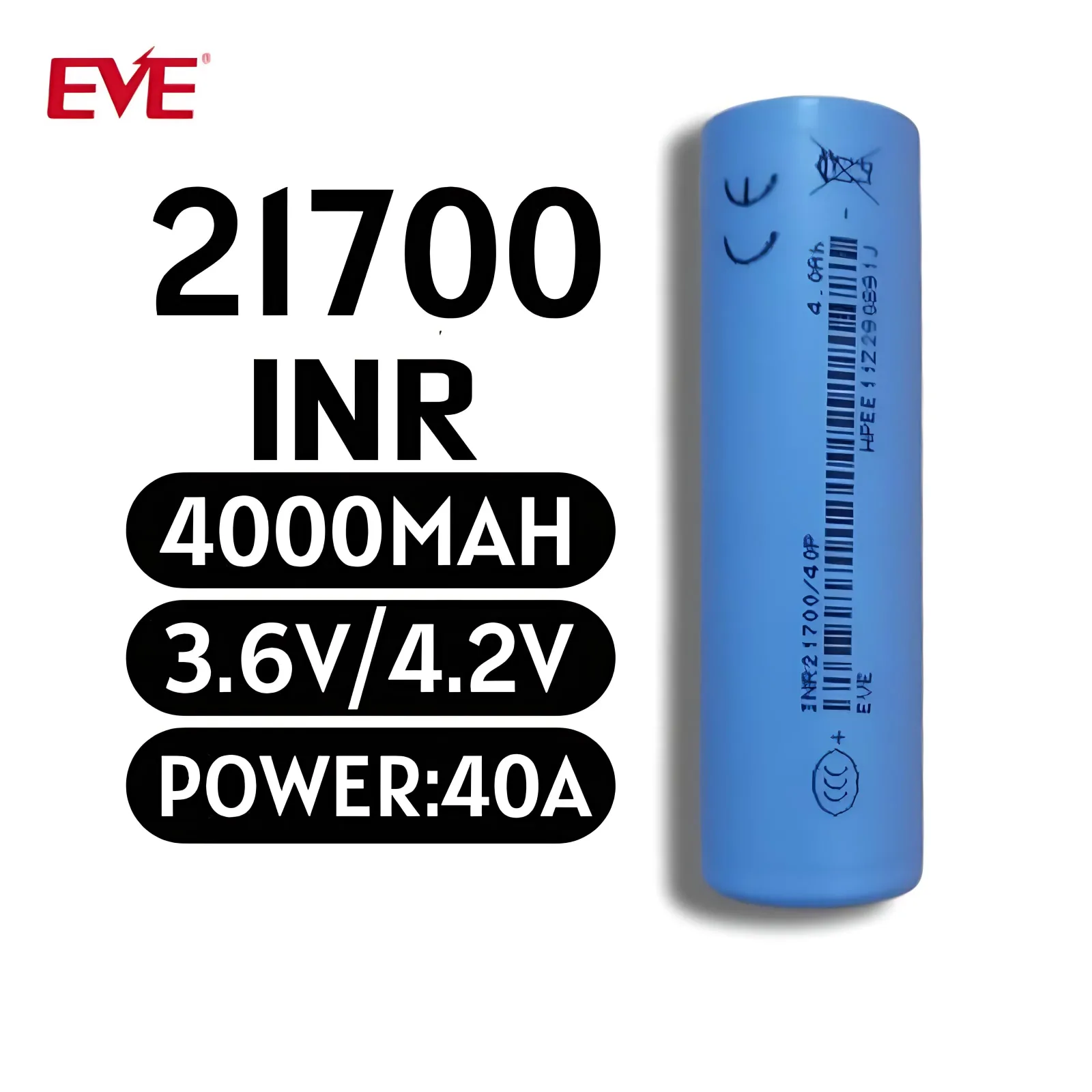 2PCS-EVE 21700 Battery(USA Only)