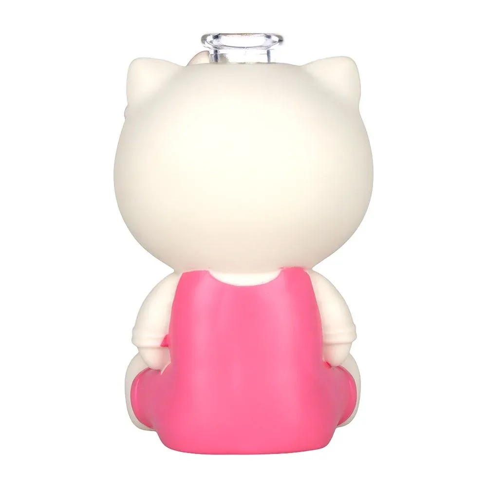3CT BUNDLE - Cutest Kitty Glass & Vinyl Water Pipe - 7" / 14mm F - Image 2