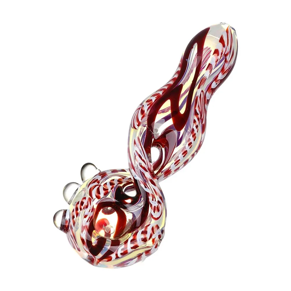 3CT BUNDLE - SeshGear Euphoric Vibrance Twisted Glass Hand Pipe - 5.25" / Assorted Colors - Image 2