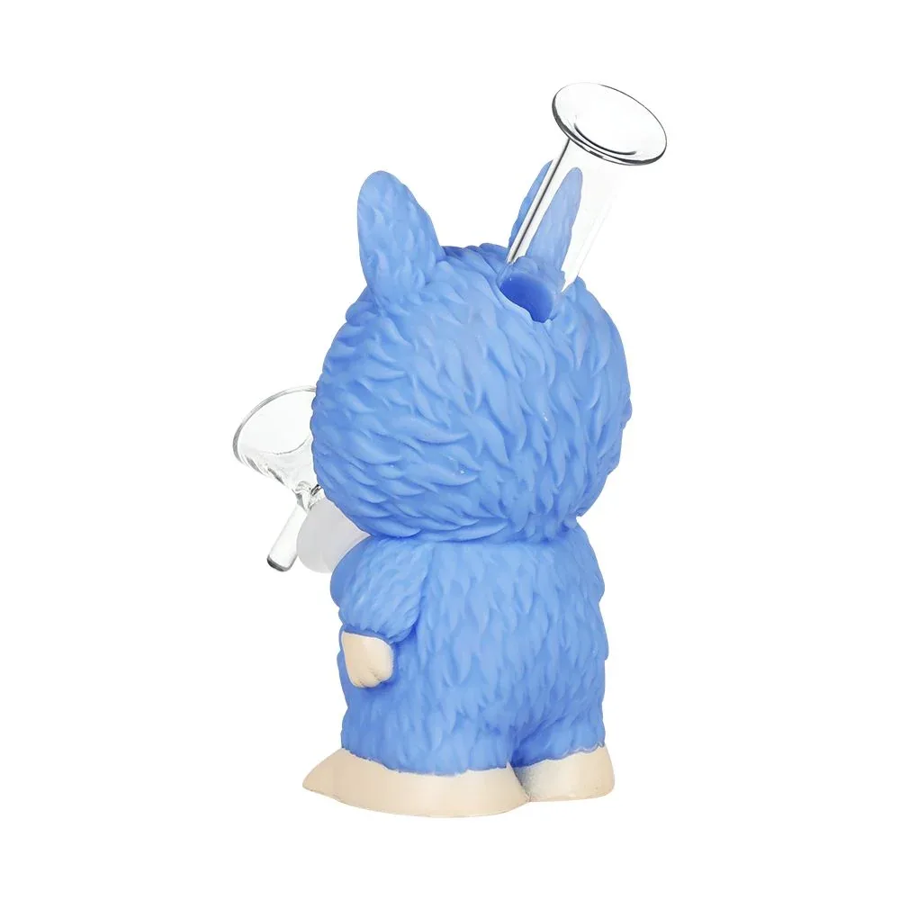4CT BUNDLE - Funny Animals Glass & Vinyl Water Pipe - 6" / 14mm F / Assorted Colors - Image 2