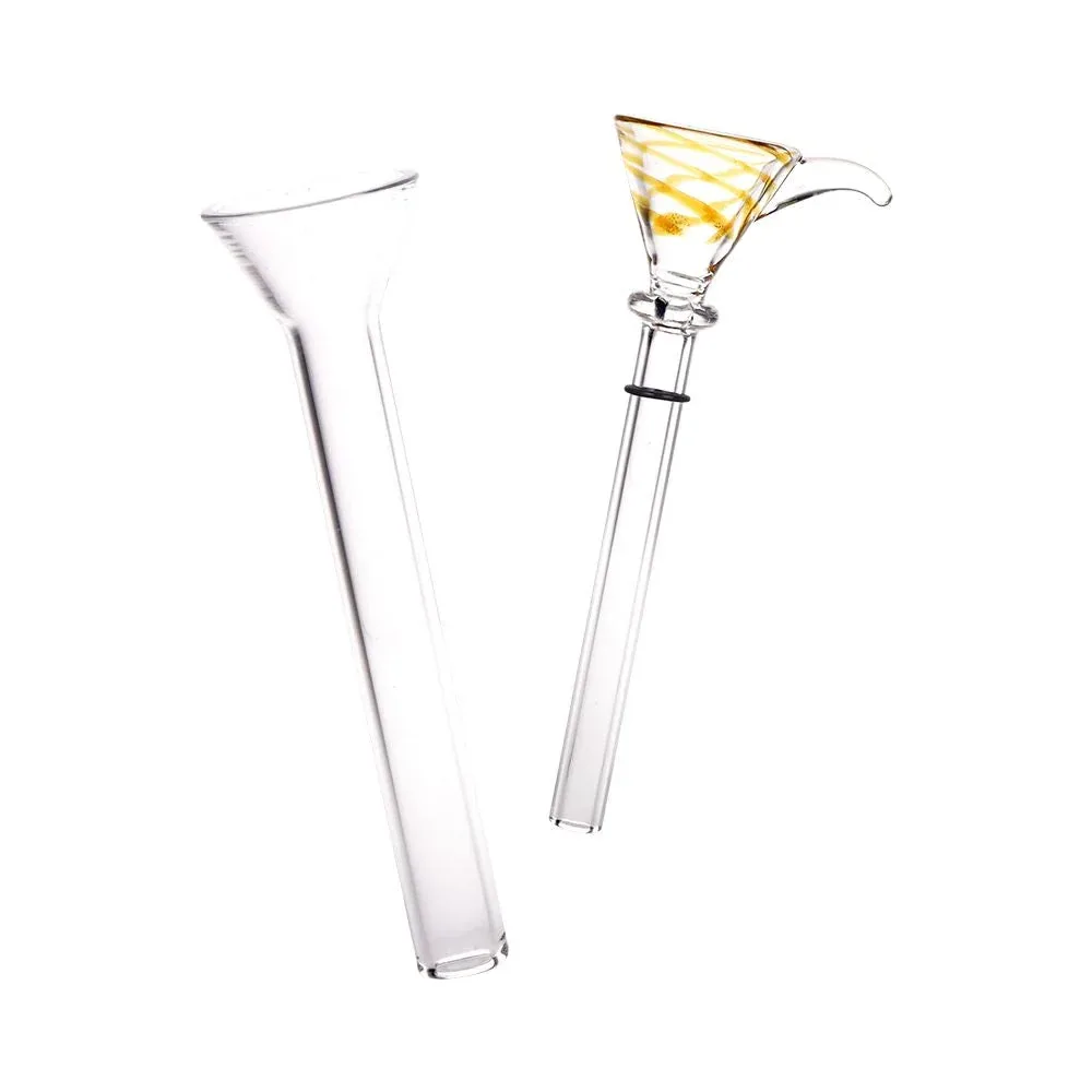 6CT BUNDLE - Glass Funnel Herb Slide/Downstem Set - 3.3" / Assorted Colors - Image 2