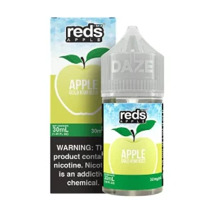 7 Daze Reds Salts Apple Gold Kiwi Iced Nic Salt Vape Juice 30ml - 30MG