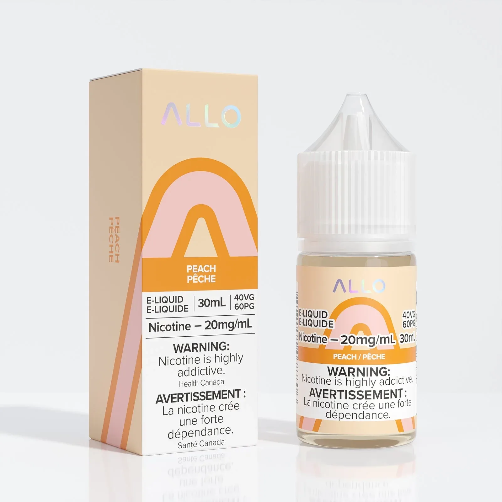 Allo Peach 30ml Nicotine Salt eLiquids