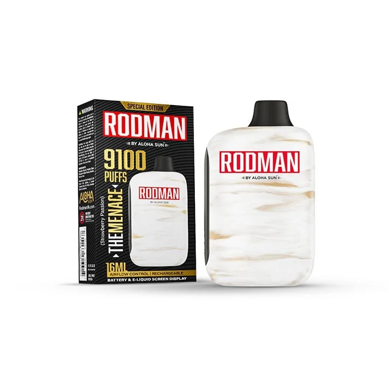Aloha Sun Rodman 9100 Disposable Vape (5%, 9100 Puffs) - The Menace (Strawberry Passionfruit) -Special Edition