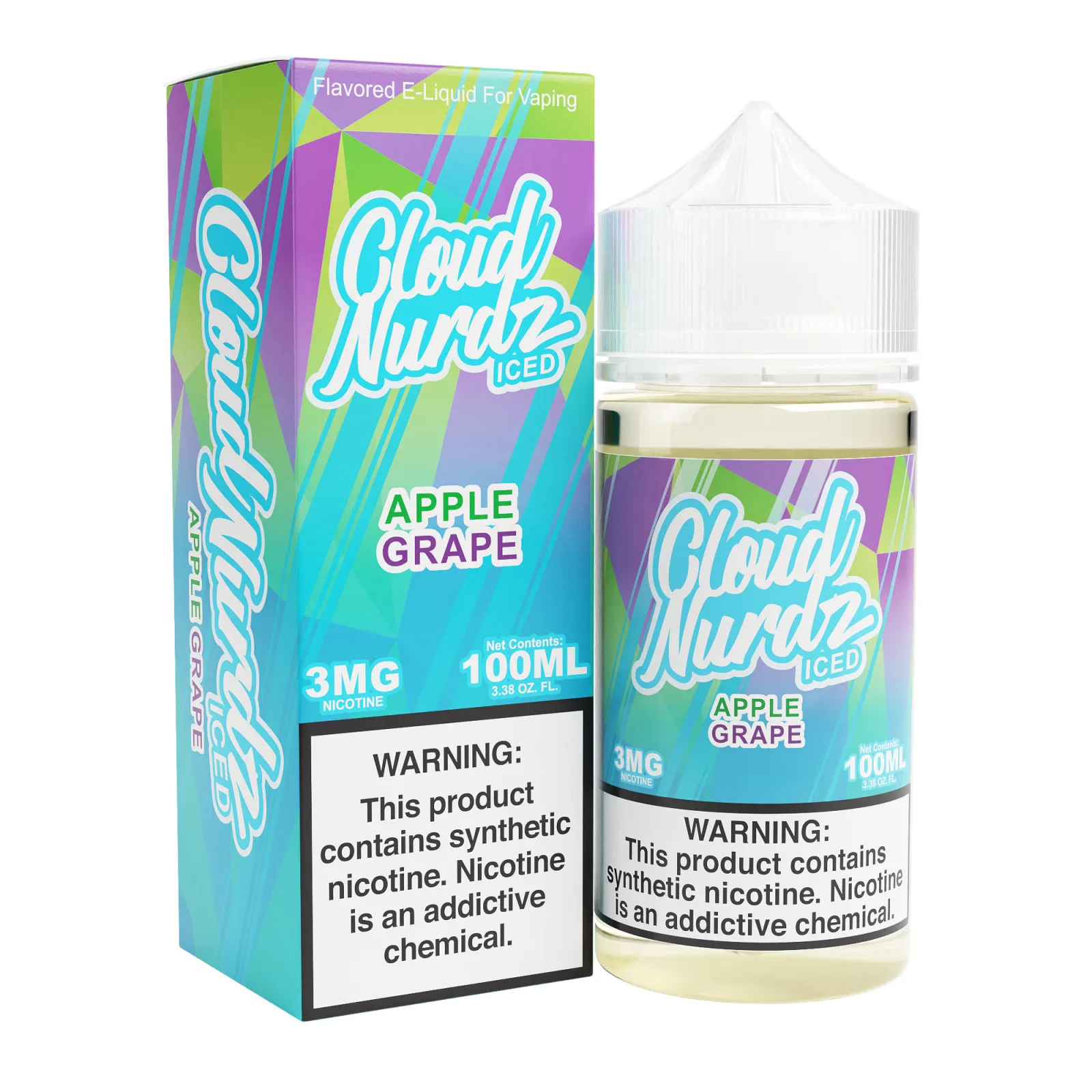 Apple Grape Iced – Cloud Nurdz Freebase – 100mL