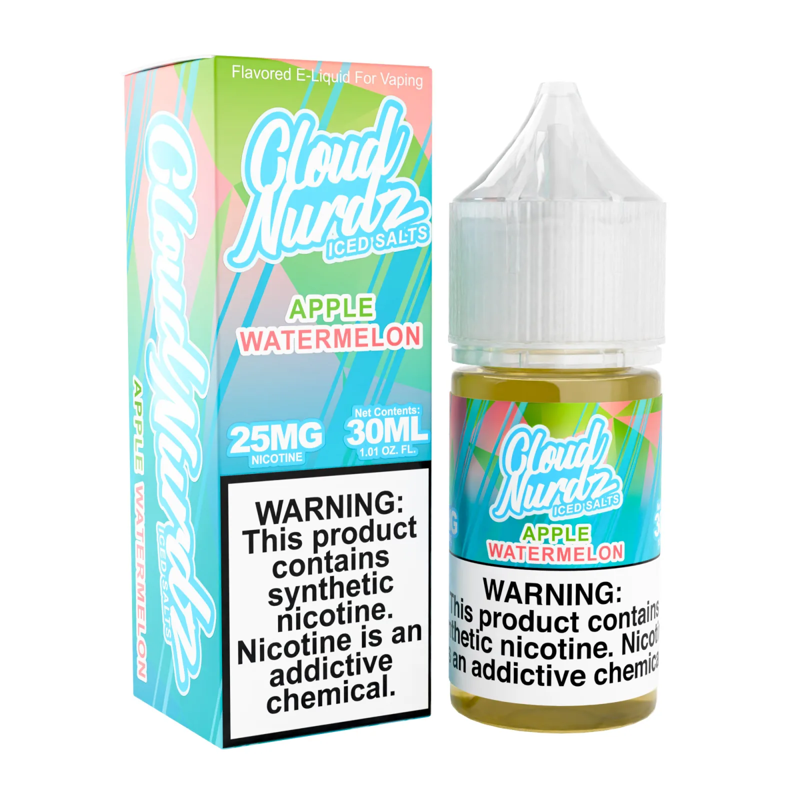 Apple Watermelon Iced – Cloud Nurdz Salts – 30mL