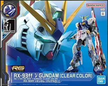 Bandai RG 1/144 Gundam Side-F Limited RX-93Ff Nu Gundam Clear Color Model
