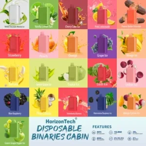 Binaries Cabin Rechargeable Disposable | Horizon Tech | 10,000 Puffs