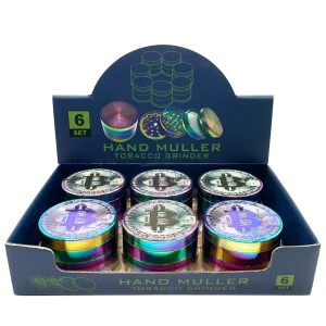 Bitcoin - 63mm 4-Pc Herb Grinder
