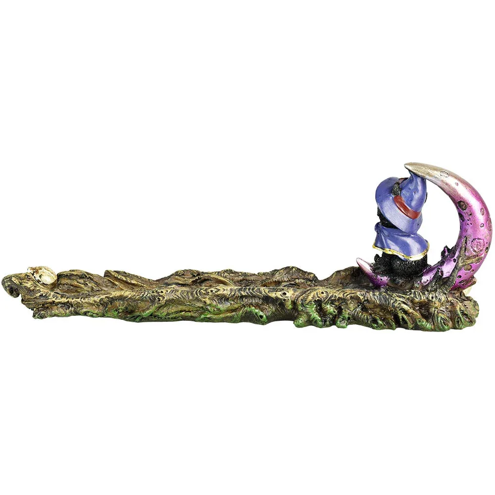Black Magic Cat Polyresin Incense Burner - 11.5" - Image 2