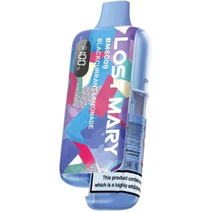 Blackcurrant lemonade Lost Mary BM6000 pod vape kit 12ml