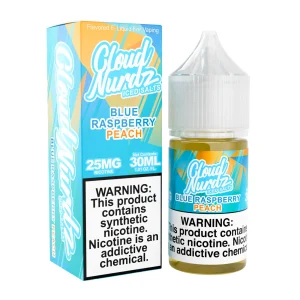 Blue Raspberry Peach Iced – Cloud Nurdz Salts – 30mL