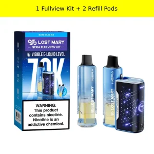 Blue Razz Ice Lost Mary Nera Fullview 70K Kit