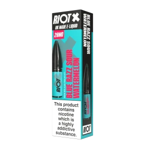 Blue Razz Sour Watermelon by Riot X Nic Salts