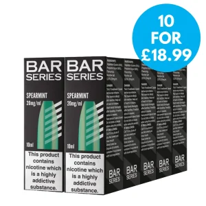 Box of 10 – 20mg (2%) Bar Series 10ml Nic Salts
