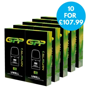 Box of 10 – Uwell Caliburn G4 GPP Replacement Pods XL