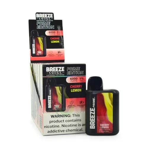 Breeze Prime 6,000 Puff Nicotine Disposable 5pk - Image 2