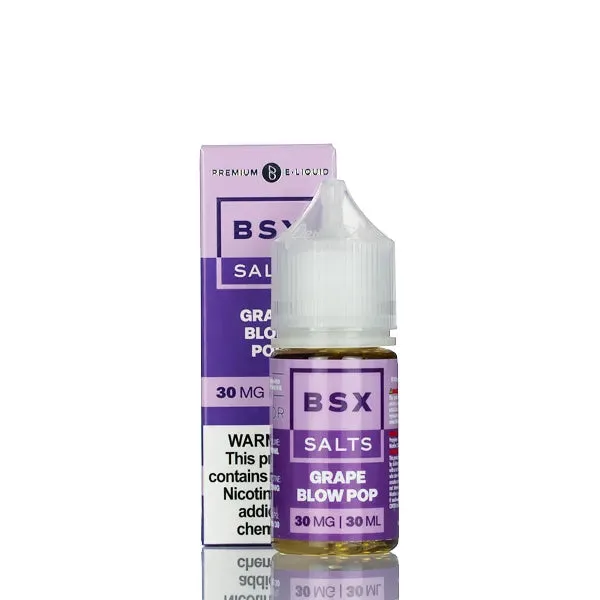 BSX Vapor Salt Nic – Grape Blow Pop – 30ml - Image 2