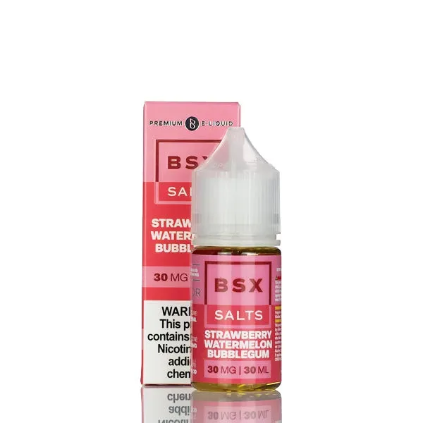 BSX Vapor Salt Nic – Strawberry Watermelon Bubblegum – 30ml - Image 2