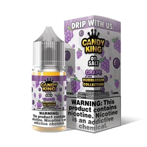 Candy King Bubblegum Salt Grape 30ml Nic Salt Vape Juice - 50MG
