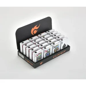 Click-It - Sliding Porker Card Shape Single Flame Lighter
