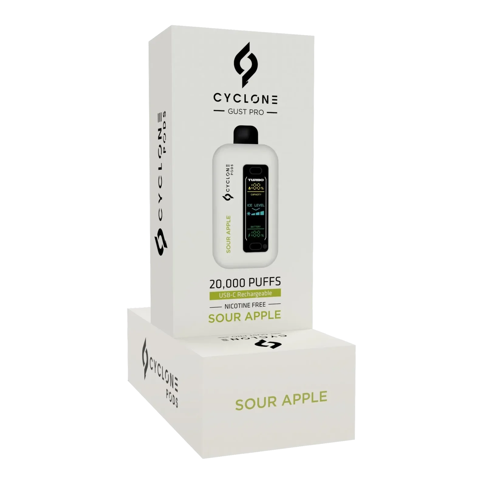Cyclone Gust Pro Sour Green Apple Vape