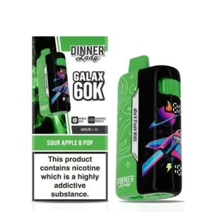 Dinner Lady GALAX 60K Disposable Vape (5%, 60000 Puffs) - Sour Apple B Pop