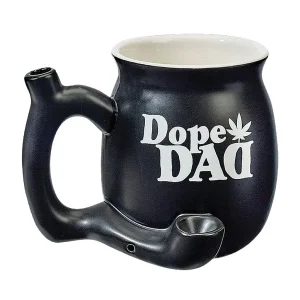 DOPE DAD ON BLACK CHUBBY PREMIUM ROAST & TOAST PIPE MUG