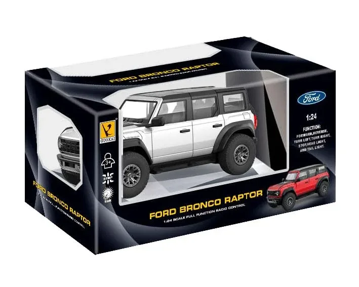Doyusha 2.4Ghz Ford Bronco Raptor White Electric RC Model 1/24 Scale - Image 2