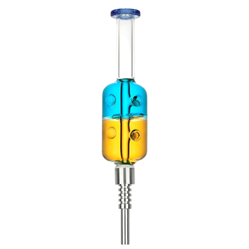 Dual Color Glycerin Dab Straw w/ SS Tip - 8" / Colors Vary - Image 2