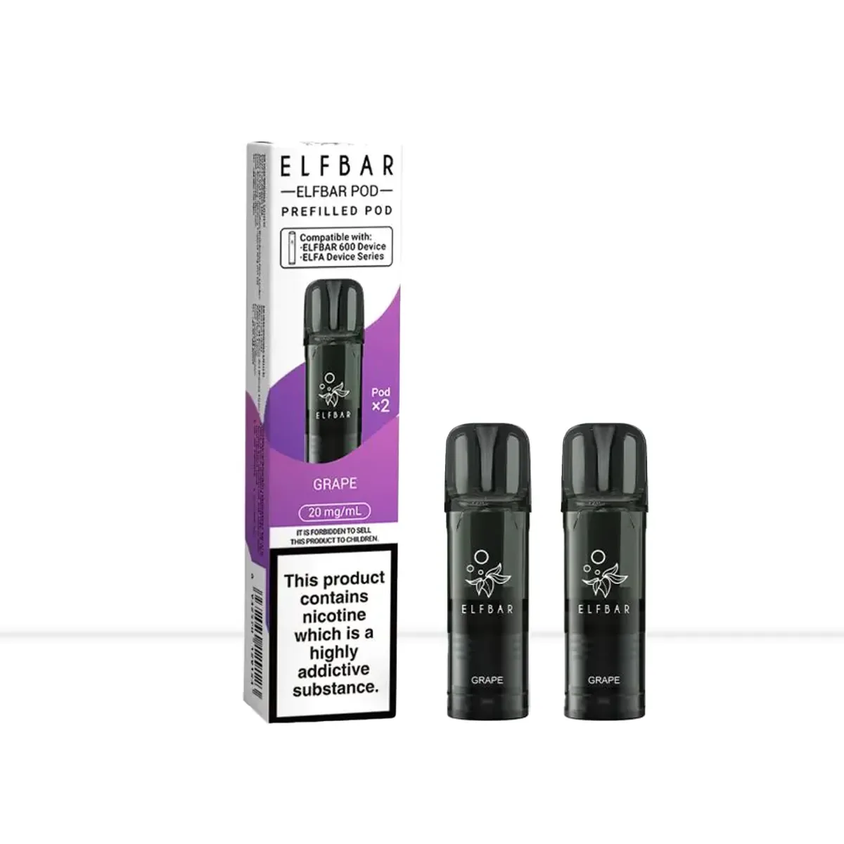 Elf Bar 600 Grape Prefilled Vape Pods