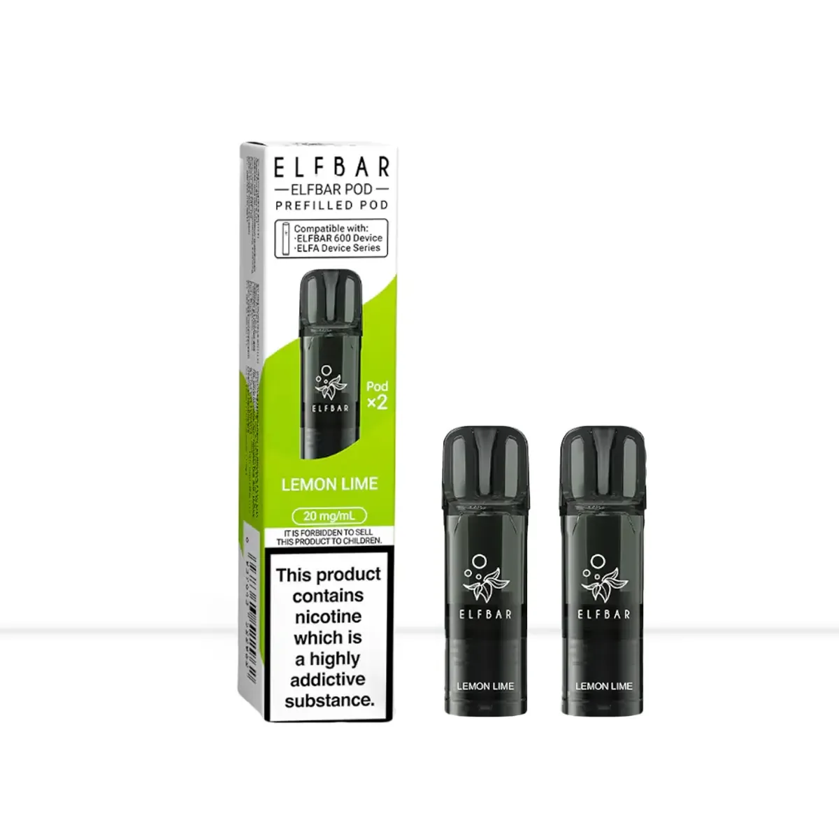 Elf Bar 600 Lemon Lime Prefilled Vape Pods