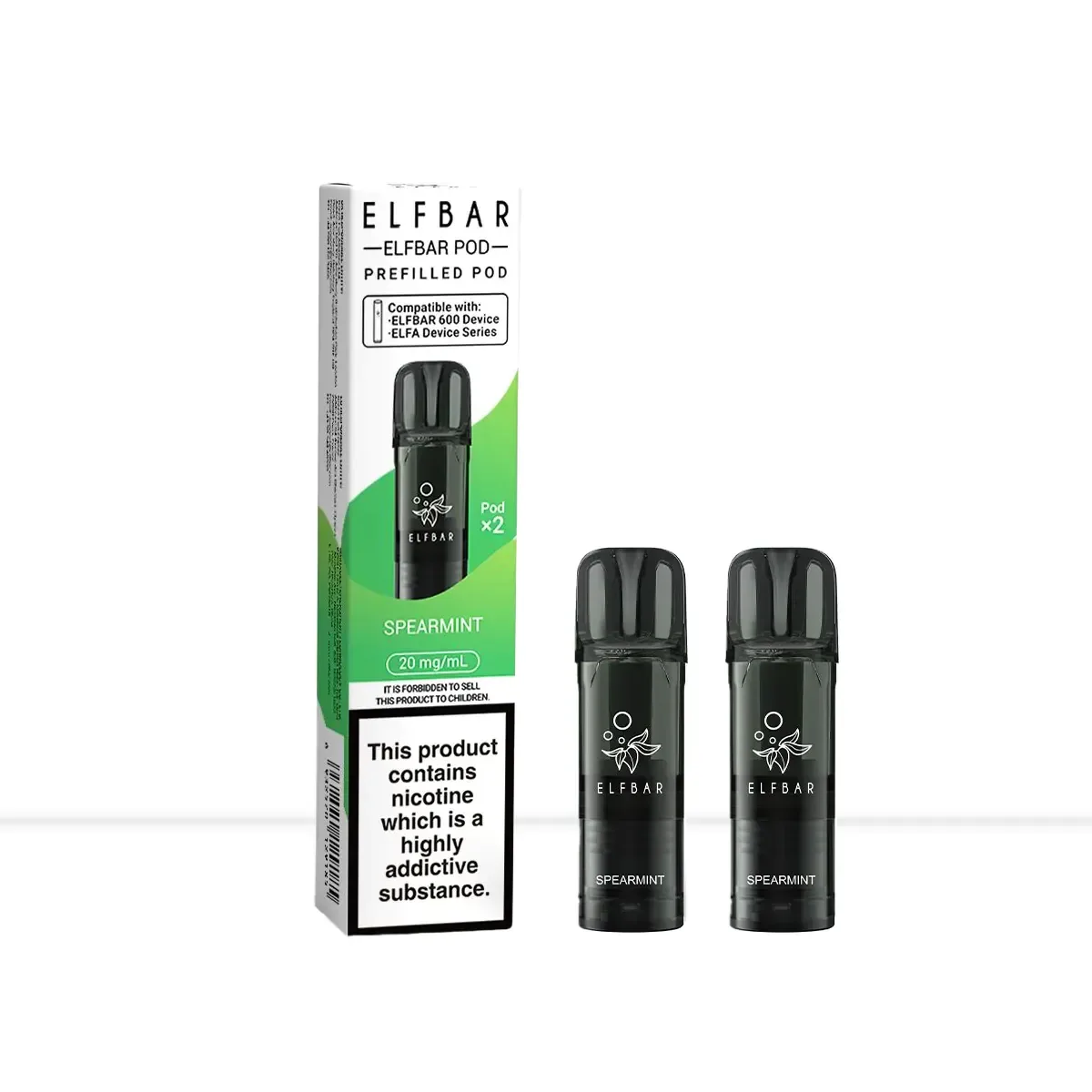 Elf Bar 600 Spearmint Prefilled Vape Pods