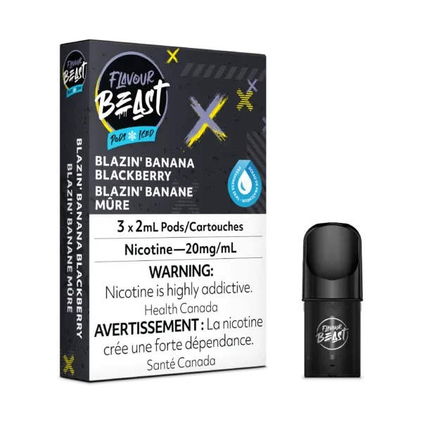 Flavour Beast Blazin' Banana Blackberry Iced 3/Pk