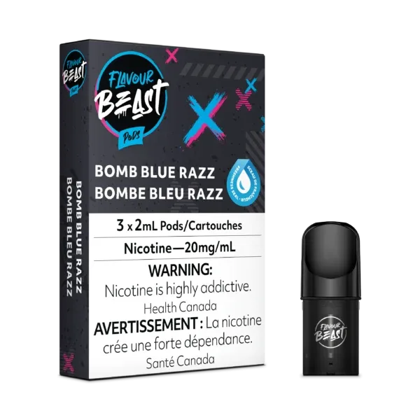 Flavour Beast Bomb Blue Razz 3/Pk