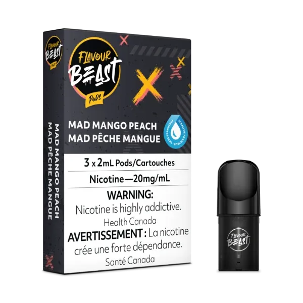 Flavour Beast Mad Mango Peach 3/Pk