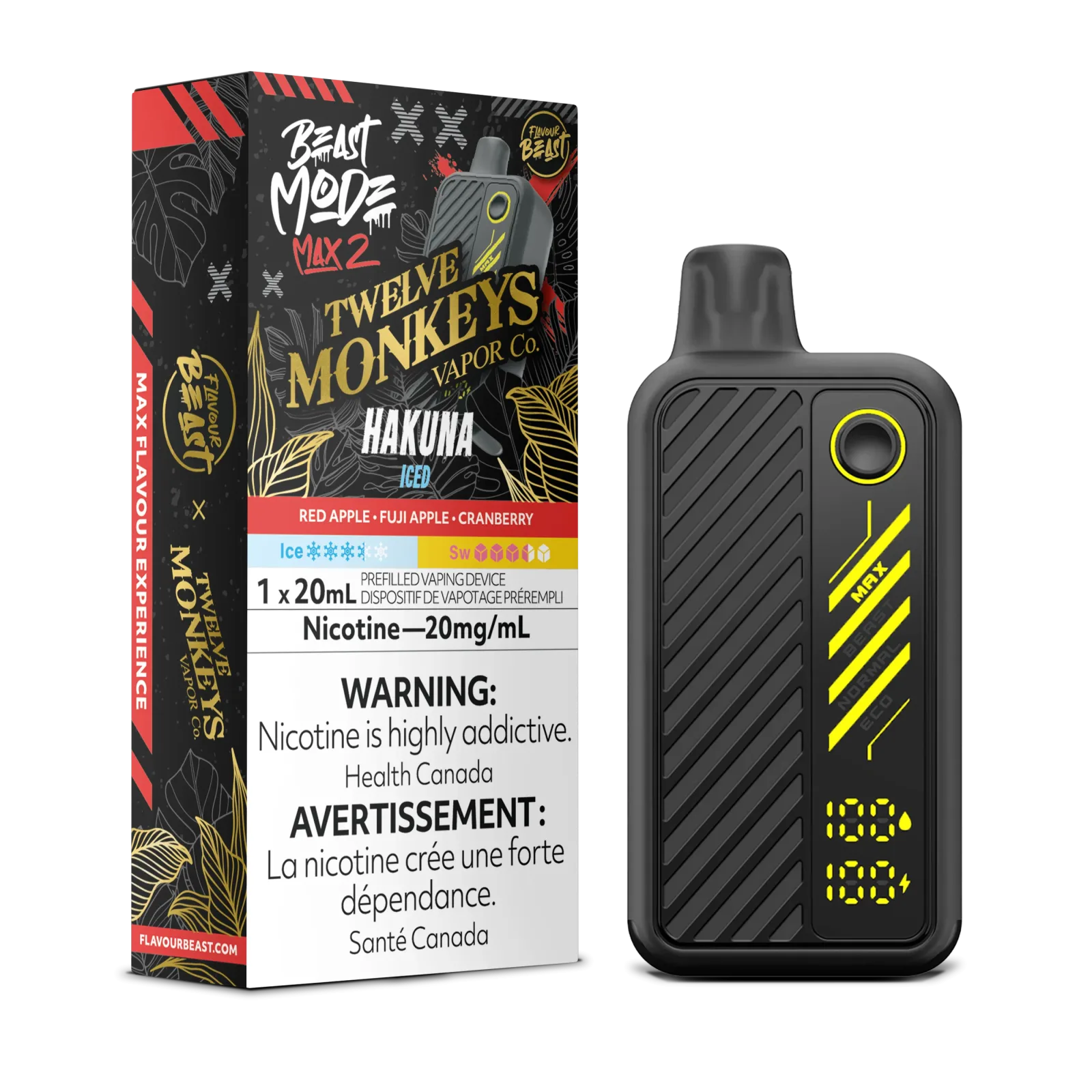 Flavour Beast Mode Max 2 Twelve Monkeys Hakuna Iced 50k