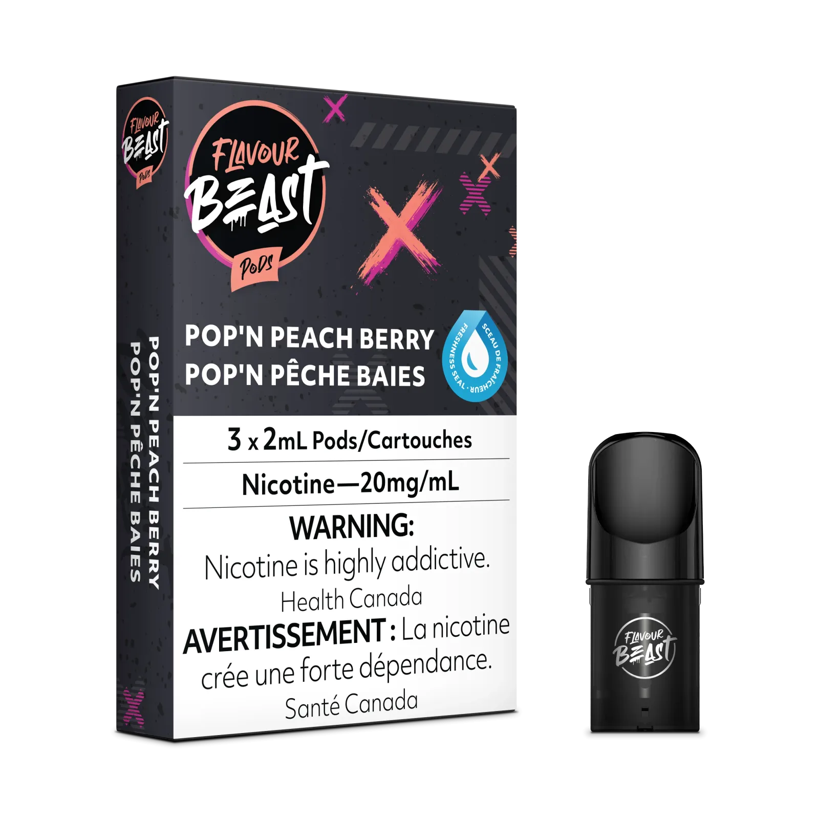 Flavour Beast Packin' Peach Berry 3/Pk