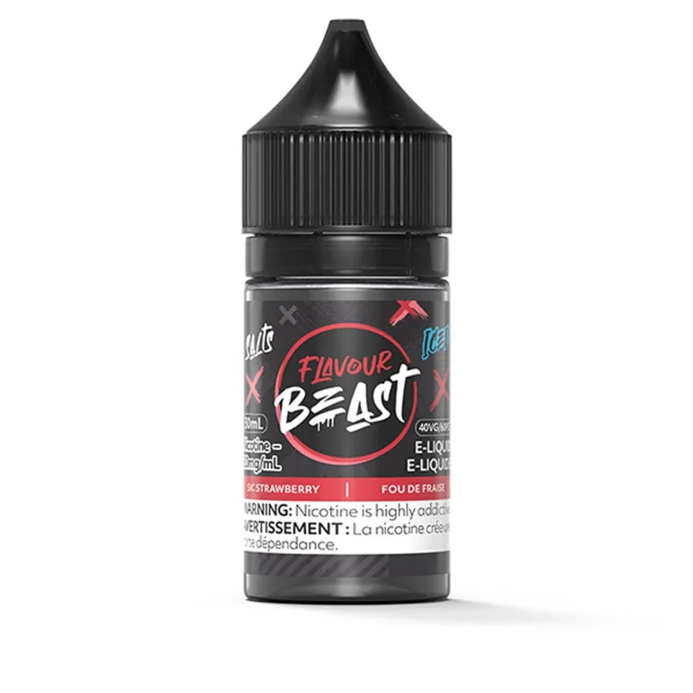 Flavour Beast Sic Strawberry Iced 30ml Nicotine Salt eLiquids