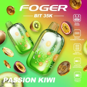 Foger Bit 35K Disposable Vape (5%, 35000 Puffs) - Passion Kiwi