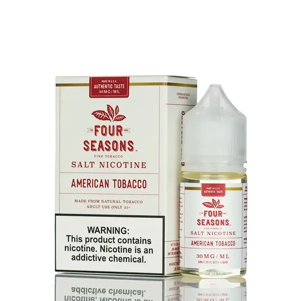 Four Seasons Salt Nicotine – American Tobacco – 30ml
