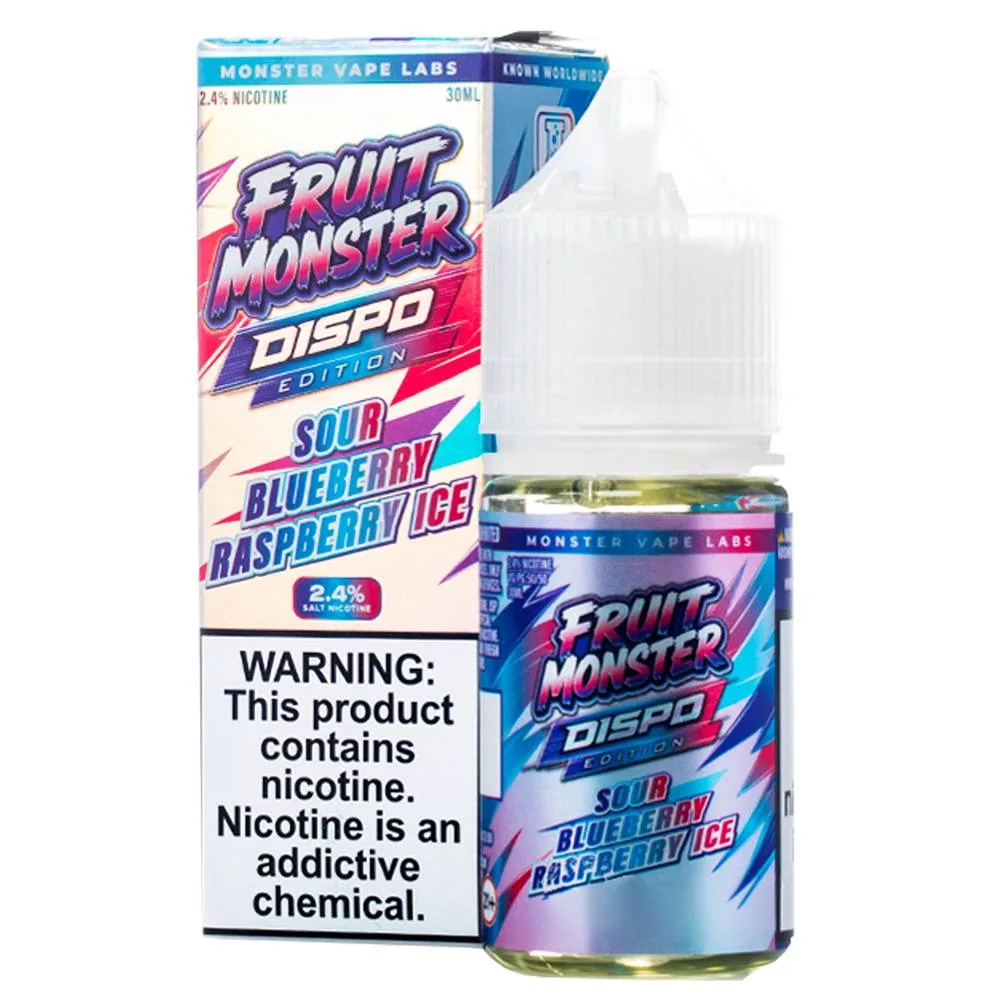 Fruit Monster Dispo Edition 30ml Sour Blueberry Raspberry Ice Salt - Image 2