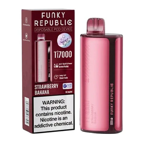 Funky Republic Strawberry Banana Ice 7000 Puffs