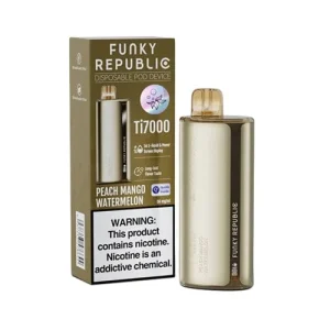 Funky Republic Ti7000 Disposable Vape (5%, 7000 Puffs) - Peach Mango Watermelon (4%)