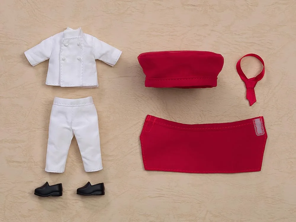 Good Smile Company Nendoroid Doll Work Outfit Set Pastry Chef Red Version - Image 2