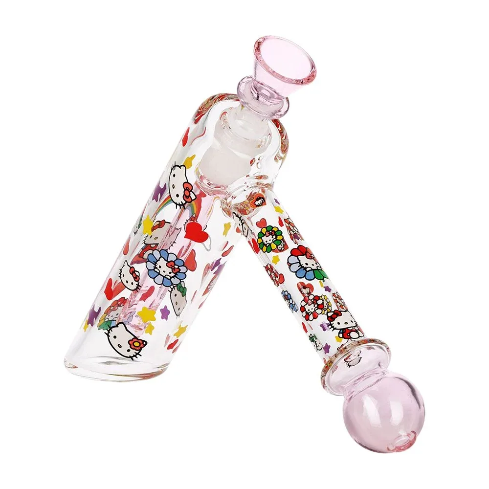 Happy Feels Kitty Glass Bubbler - 6" / 14mm F - Image 2